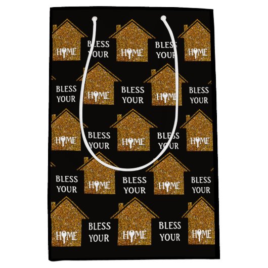 Aangepaste BLEEM UW THUIS Realtor Client Medium Cadeauzakje (Voorkant)