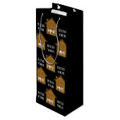 Aangepaste BLEEM UW THUIS Realtor Client Wijn Cadeautas (Achterkant Gekanteld)