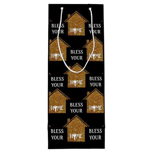 Aangepaste BLEEM UW THUIS Realtor Client Wijn Cadeautas (Achterkant)