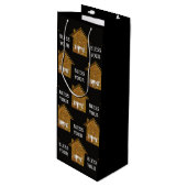 Aangepaste BLEEM UW THUIS Realtor Client Wijn Cadeautas (Voorkant Gekanteld)