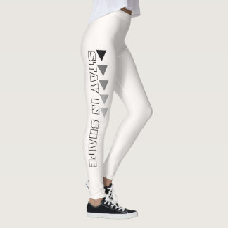 Aangepaste Blijf In Vorm Fitness Witte Leggings