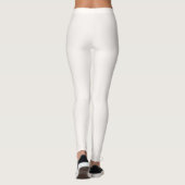 Aangepaste Blijf In Vorm Fitness Witte Leggings (Achterkant)