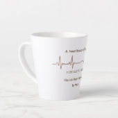 Aangepaste 'Blijft tot Moeder' Hartslag Latte Mok (Linkerhoek)