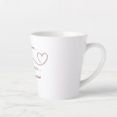 Aangepaste 'Blijft tot Moeder' Hartslag Latte Mok (Rechts)