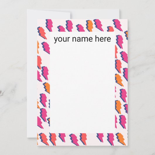 Aangepaste bliksemschicht bedankkaart (Voorkant)