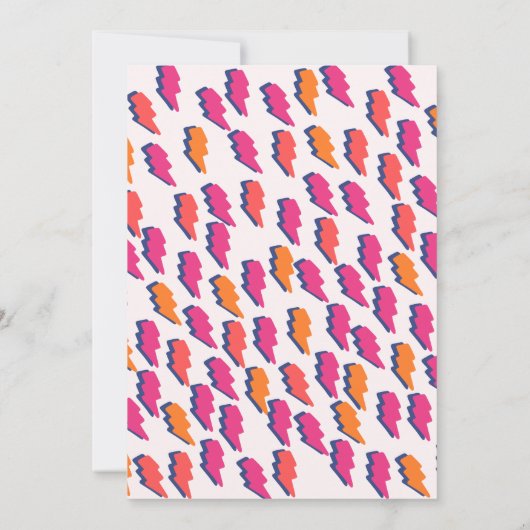 Aangepaste bliksemschicht bedankkaart (Achterkant)