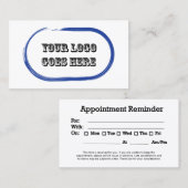 Aangepaste Blk-kaarten voor herbenoeming binnen 5  Afsprakenkaartje (Voorkant / Achterkant)