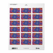 Aangepaste bloem blauwe bloemen verpakking sticker (Full Sheet)