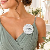 Aangepaste bloem bruiloft knopen | Bruidsmeisjes Ronde Button 5,7 Cm
