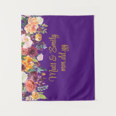 Aangepaste bloem bruiloftsreceptie fotohokje prop wandkleed (Voorkant)