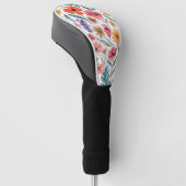 Aangepaste bloem golfhoes golfheadcover (Schuin)
