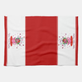 Aangepaste bloem keukenhanddoek (Horizontaal)