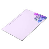 Aangepaste bloem lavendel waterverf roze blauwe bl notitieblok (Schuin)