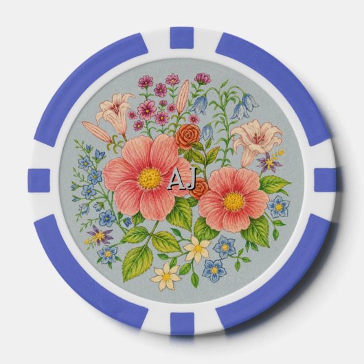 Aangepaste bloem poker chips (Voorkant)