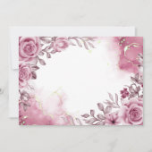 Aangepaste bloem Roze Roos Save The Date (Voorkant)