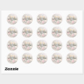 Aangepaste bloem sticker voor champagne toost (Vel)