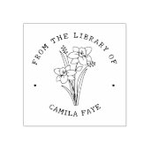 Aangepaste bloem uit de bibliotheek van rubberstempel (Afrduk)