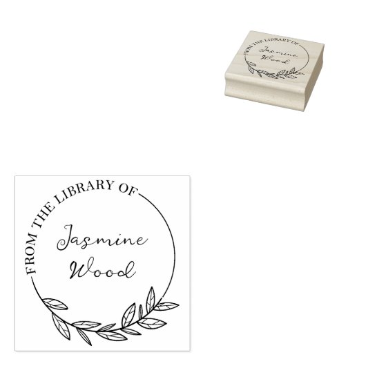 Aangepaste bloem Uit de Bibliotheek Van  Rubberstempel (Gestempeld)