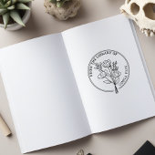 Aangepaste bloem uit de bibliotheek van rubberstempel