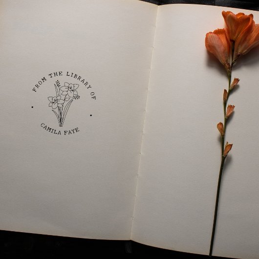 Aangepaste bloem uit de bibliotheek van rubberstempel