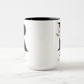 Aangepaste bloemalfabet mok cadeau voor bruidsmeis (Midden)