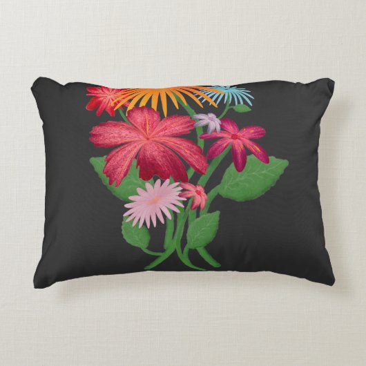 Aangepaste bloemboeket esthetische Boho-bloem  Accent Kussen (Voorkant)