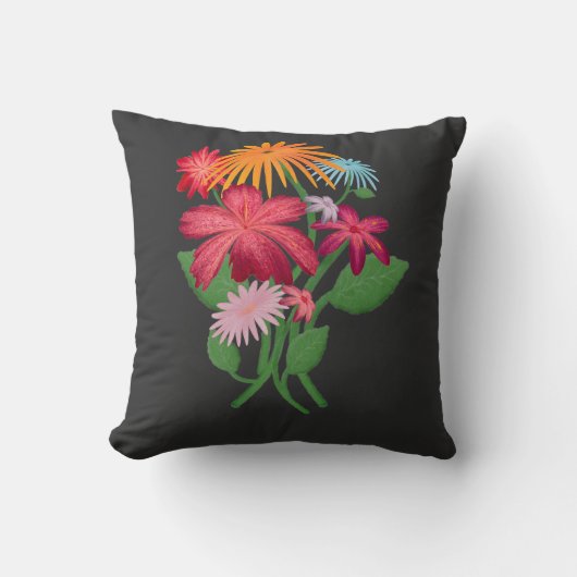 Aangepaste bloemboeket esthetische Boho-bloem  Kussen (Voorkant)