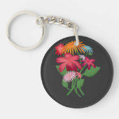 Aangepaste bloemboeket esthetische Boho-bloem Sleutelhanger (Voorkant)