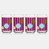 Aangepaste Bloemen Abstract Blikvorm Glas (Achterkant)