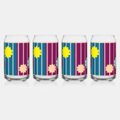 Aangepaste Bloemen Abstract Blikvorm Glas (Links)