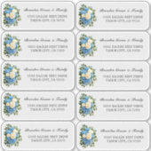 Aangepaste Bloemen Adresetiketten voor Familie sti Sticker (Voorkant)