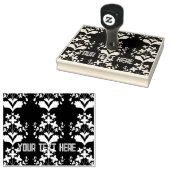 Aangepaste bloemen afbeelding foto tekst Houten Ku Rubberstempel (Gestempeld)