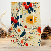 Aangepaste  Bloemen Berry Gift Bag Wijn Cadeautas