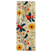 Aangepaste  Bloemen Berry Gift Bag Wijn Cadeautas (Voorkant)