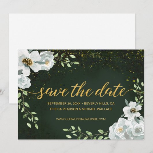 Aangepaste Bloemen Betoverde Bos Bruiloft Groen (Voorkant / Achterkant)