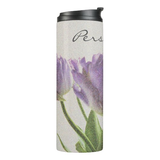 Aangepaste bloemen bloem thermische tumbler reizen thermosbeker (Gedraaid links)