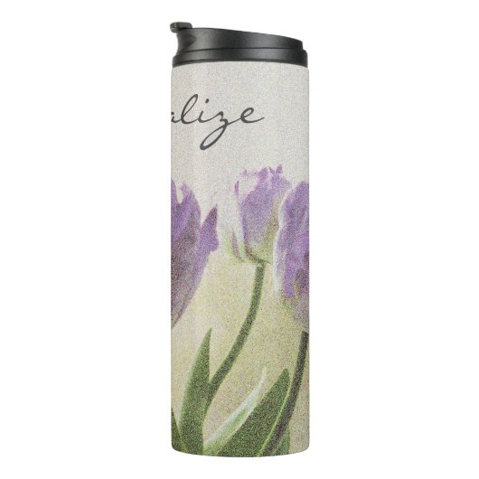 Aangepaste bloemen bloem thermische tumbler reizen thermosbeker (Geroteerd rechts)