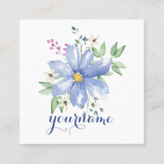Aangepaste bloemen bloemen vierkante visitekaartje