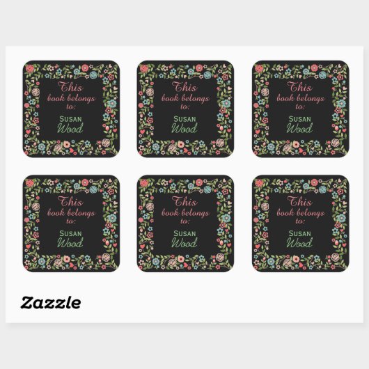 Aangepaste Bloemen Boek Sticker (Vel)