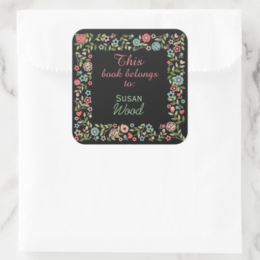 Aangepaste Bloemen Boek Sticker (Tas)
