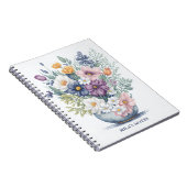 Aangepaste Bloemen Boeket Pastel Waterverf Wildflo Notitieboek (Rechterzijde)