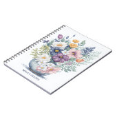 Aangepaste Bloemen Boeket Pastel Waterverf Wildflo Notitieboek (Linkerzijde)