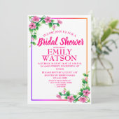 Aangepaste Bloemen Bruids Douche Uitnodiging (Staand voorkant)