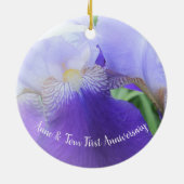 Aangepaste Bloemen Bruiloft Jubileum Ornament (Achterkant)