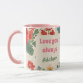 Aangepaste Bloemen Foto Valentijnse Tieners Cadeau Mok (Links)