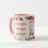 Aangepaste Bloemen Foto Valentijnse Tieners Cadeau Mok (Voorkant links)