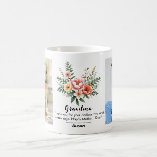 Aangepaste Bloemen Happy Mother's oma Gift Koffiemok