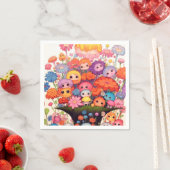 Aangepaste bloemen, kleurrijk, schattig servet (Insitu)