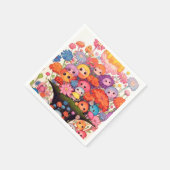Aangepaste bloemen, kleurrijk, schattig servet (Hoek)