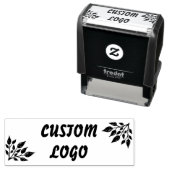 Aangepaste Bloemen Logo Zelfinktende Stempel (In situ)